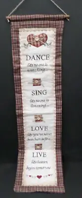 shabby chic country vintage decor verse dance wall hanger sign