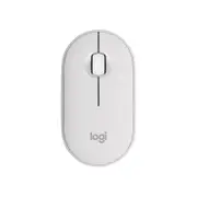 Logitech 910-006986 Pebble Mouse 2 M350s - Tonal White, Slim, Bluetooth, Wireless, Portable
