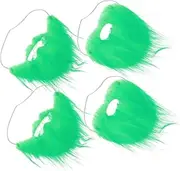 Party Fake Beard Set 4pcs Green St. Patrick's Day Moustaches Cosplay Accessory