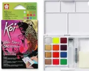 Sakura Koi Water Colors Creative Art Pocket Field Sketch Box - 12 Color Set NEW