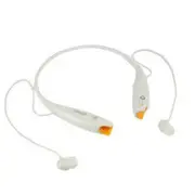 Wireless Bluetooth HandFree Sport Stereo Headset headphone for Samsung iPhone LG - White
