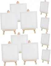 ARTIBETTER 12pcs Adorable Canvas Easels for Decorative Small Easels with Frames for DIY Painting and Displaying Artwork for Art Students and Hobbyists