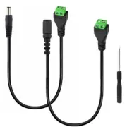 2PCS DC5521 Female/Male to Terminal Connector Power Cable Long lasts Use