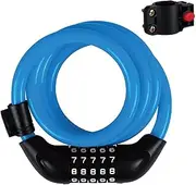 TooToo 1.2m Bicycle Password Lock Anti-Theft Scratch-Resistant Lock/Five Colors (Blue)