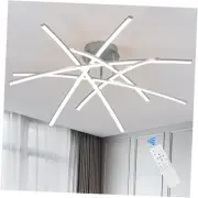 Semi Flush Mount Ceiling Light, 32.8” Dimmable LED Chandelier Modern Ceiling