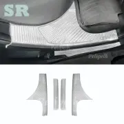 Silver Titanium Internal Door Sill Scuff Plate Cover For Subaru Forester 2025-27 (for: Subaru)