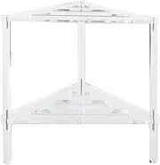 Acrylic Corner Shower Stool, Triangle Shower Footrest - Waterproof Acrylic Double Layer Shower Caddy | Sturdy Bath Stable Chair for Increased Safety