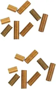 HOMOCONO 16pcs Professional Brass Threaded Rods for Light Fixtures Sturdy Lamp Connecting Accessories for Lamp Projects