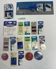 Craft Needles Lot Sewing Embroidery Tapestry Straw Chenille Dritz DMC Clover