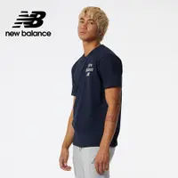 在飛比找蝦皮商城優惠-【New Balance】NB短袖上衣_男性_深藍色_AMT