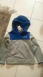 NWT $54 Boys hoodie UNDER ARMOUR sz. XS Cold Gear 1/4 zip loose fit Storm Gear