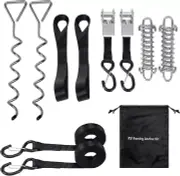 LITHESOMER RV Awning Tie Down Anchor Kit with Ratchet Tie Down Strap and Buff...