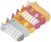 MUK LUKS Women's 6 Pack 3D Tab Low Cut Socks