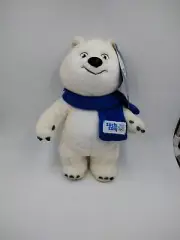 NEW Olympic Games Sochi 2014 Official Authentic Plush Polar Bear 8" (20 cm)