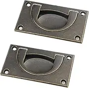 T Tulead Flush Pull Handles Zinc Alloy Sliding Door Finger Handles Recessed Cabinet Pulls Barn Door Flush Door Handle Pulls Pack of 2 with Screws