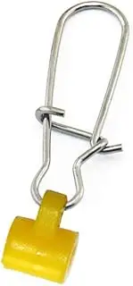 50pcs Fishing Line Sinker Slide with 6# Duo-Lock Snap High-Strength Sinker Slider X-Large Yellow 1.65inch 150lbs