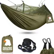 COVACURE Camping Hammock with Net - Lightweight Double Hammock 2 * 10ft Strap...