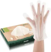 JENCENBIO Disposable Gloves Compostable for Food Pre with US BPI ASTM D6400 E...