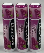 Pack Of 3 JUICY GRAPE CHAPSTICK VHTF FREE SHIPPING