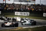 Carlos Pace Surtees TS16 Ford leads Jean Pierre Beltoise BRM P201 - Old Photo 4