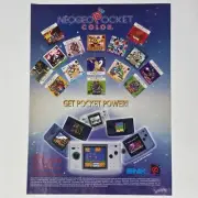 NeoGeo Pocket Color Handheld Console Sonic SNK Print Ad/Poster Promo Art