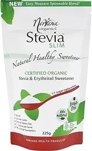 Nirvana Organics Stevia & Erythritol Sweetener, Stevia Slim Spoonable, 225g