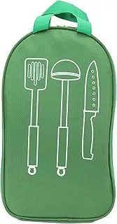Portable Camp Kitchen Utensil Organizer Set, Waterproof Case with Multiple Compartments, Hanging Hooks, Travel Storage Bag for BBQ Camping Cookware, Plates, Cutlery, Tissue Rolls