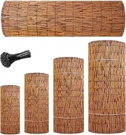Natural Bamboo Reed Fence, 6FT X 16.4FT Reed Fencing Bamboo Fencing Outdoor Privacy Reed Screening for Garden, Balcony, Backyard, Patio(H1.53xL8m/H5xL26ft)
