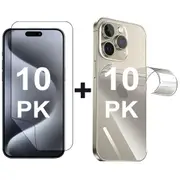 10 Set Soft PET Film Screen Protector for Apple iPhone 15 PRO MAX Front and Back