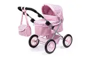 Bayer Trendy Leopard Print Pram Kids/Children Toy For 46cm Dolls Pink 3y+