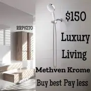 Methven krome New Luxury Shower Detachable handset,full Body Coverage,rain Maker