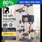 BEASTIE Cat Tree Scratching Post Scratcher Tower Condo House Furniture Wood 184