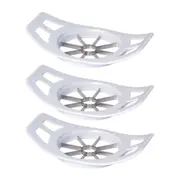 3x Cuisena Apple Fruit Corer & Slicer Home/Kitchen Handheld Wedge Cutter White