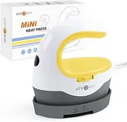 Portable Heat Press Mini Heat Press Machine for T Shirts, Small Heat Press Iron Press for Heating Transfer(Lemon Yellow)