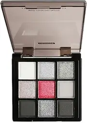 Smokey Eyeshadow Palette | Shimmer Silver Gray Color Eye Shadow Palettes - Blendable 9 Colors, High Pigmented, Long Lasting for Midnight Masquerade