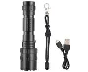 USB Charging High Bright Flashlight Aluminum Alloy Torch for Camping Emergency Outdoor
