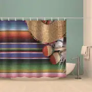 Interface Color Nice Pen 3D Shower Curtain Waterproof Fabric Bathroom Decoration