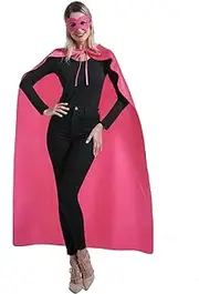 Adults Superhero Cape and Mask for Man Woman Halloween Vampire Cape Costume