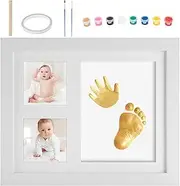 Baby Hand and Footprint Kit Keepsake Photo Framed Pictures for Newborn Baby Gifts Personalised Baby Gifts for Newborn Girls and Boys Infant Milestone Photo Frame Registry and Nursery Decor