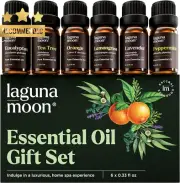 Essential Oils Gift Set Aromatherapy Oils Orange, Lavender, Tea Tree, Peppermint