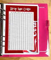 Drop the Coke (Soda Pop Drinking) Two Sided Dashboard for use with Filofax A5