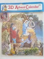 Advent Calendar Paper Christmas Caltime Pop Up Nativity Stable Manger 3D Bible