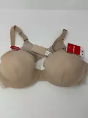 NEW Spanx Sz L A-C Champagne Beige SheerFlex Fit To You Bra Unlined 30071R W2