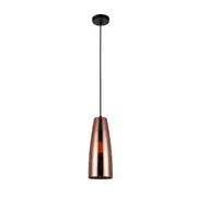 LAMINA Copper Coloured Glass 1 Light Pendant Ellipse Shape - LAMINA1