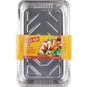 Glad Full Size Deep Steam Table Pan (2-Count) BBP21178 Glad BBP21178 Aluminum