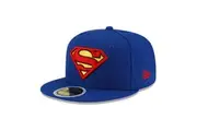 DC Comics Superman Side Panel Logo New Era 59Fifty Fitted Flat Bill Hat