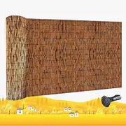 Bamboo Reed Fence, 6FT X 16.4FT Natural Reed Fence Bamboo Fencing Privacy Reed Screening Balcony Privacy Reed Screen for Outdoor, Gallery, Restaurant, Hotel, Patio(0.91x2m/3x6.5ft)