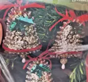 Sulyn GOLDEN BELLS Makes 3 Vtg Sequin Bead Christmas Ornament Craft Kit NOS