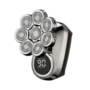 8D Head Shavers for Bald Men, Detachable Electric Razor IPX7 Waterproof Wet Dry LED Display, Rotary Shaver 6 in 1 Grooming Kit