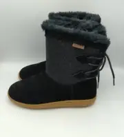 Pendleton Hacienda Bootie Women's 8.5 M Slip On Flat Boot Lined Tie Back Comfort